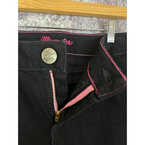 Wrangler Jeans Women's 9/10 x 32 Black Jim Q Bootcut Denim Western Cowboy Boho - Picture 11 of 13